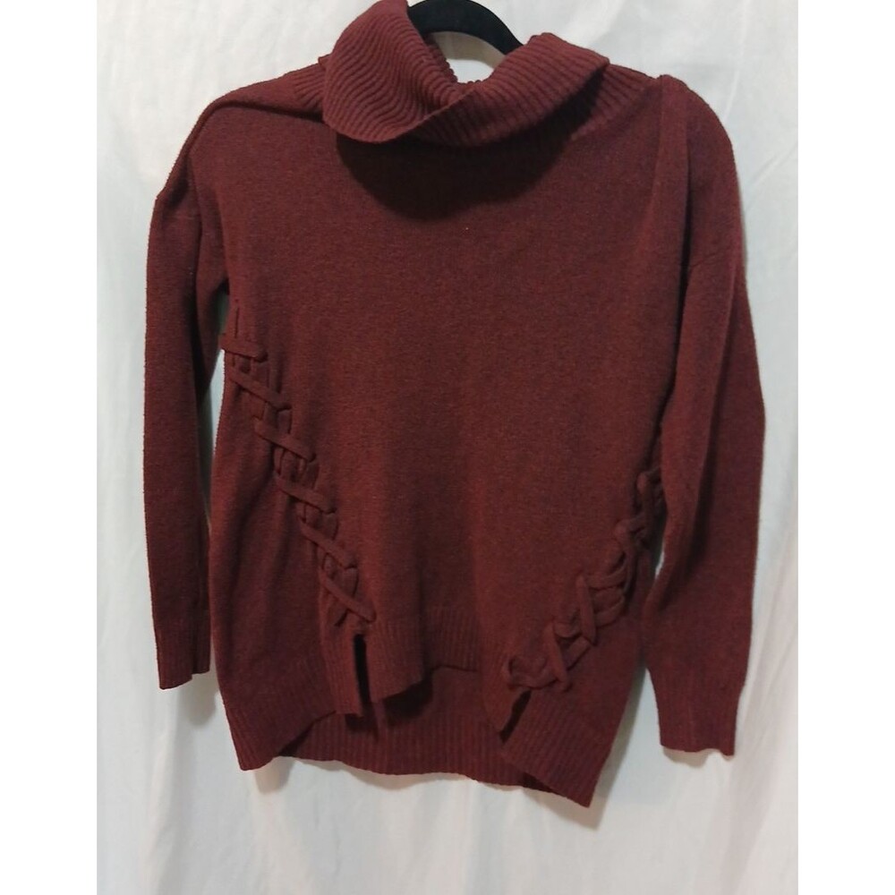 Pink Rose Cowl Neck Sweater Size M  Long Sleeve  Dark Rose Color